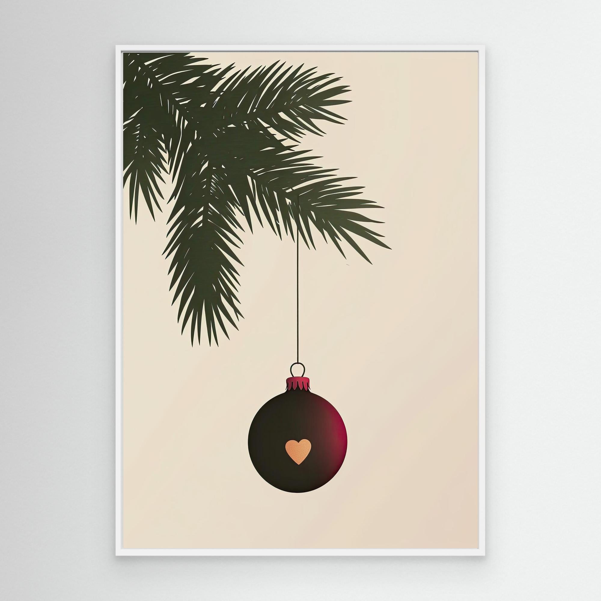 Zweig mit Weihnachtskugel