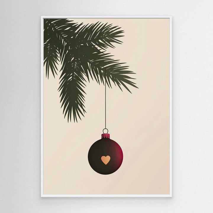 Zweig mit Weihnachtskugel