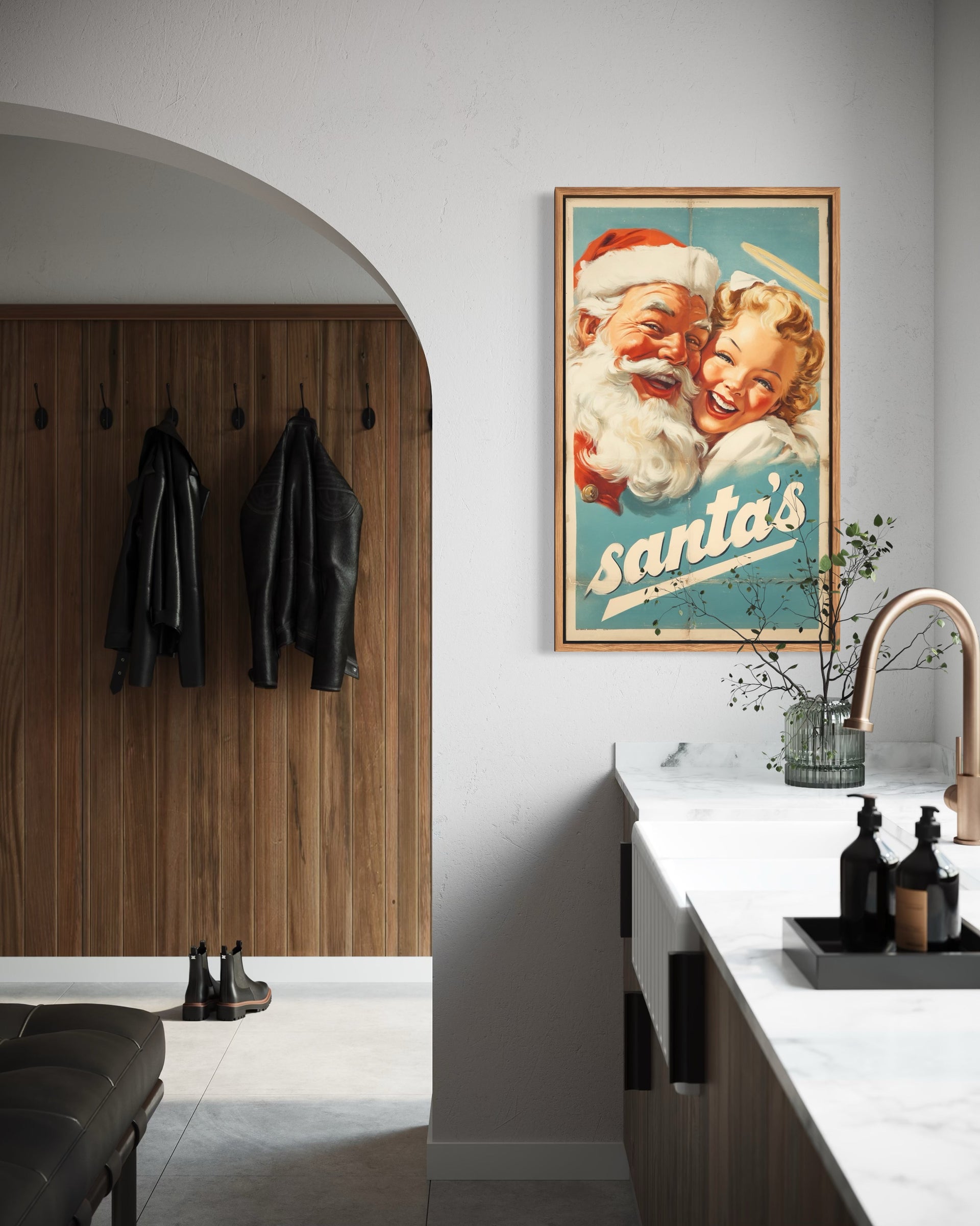 Santa with Little Helper