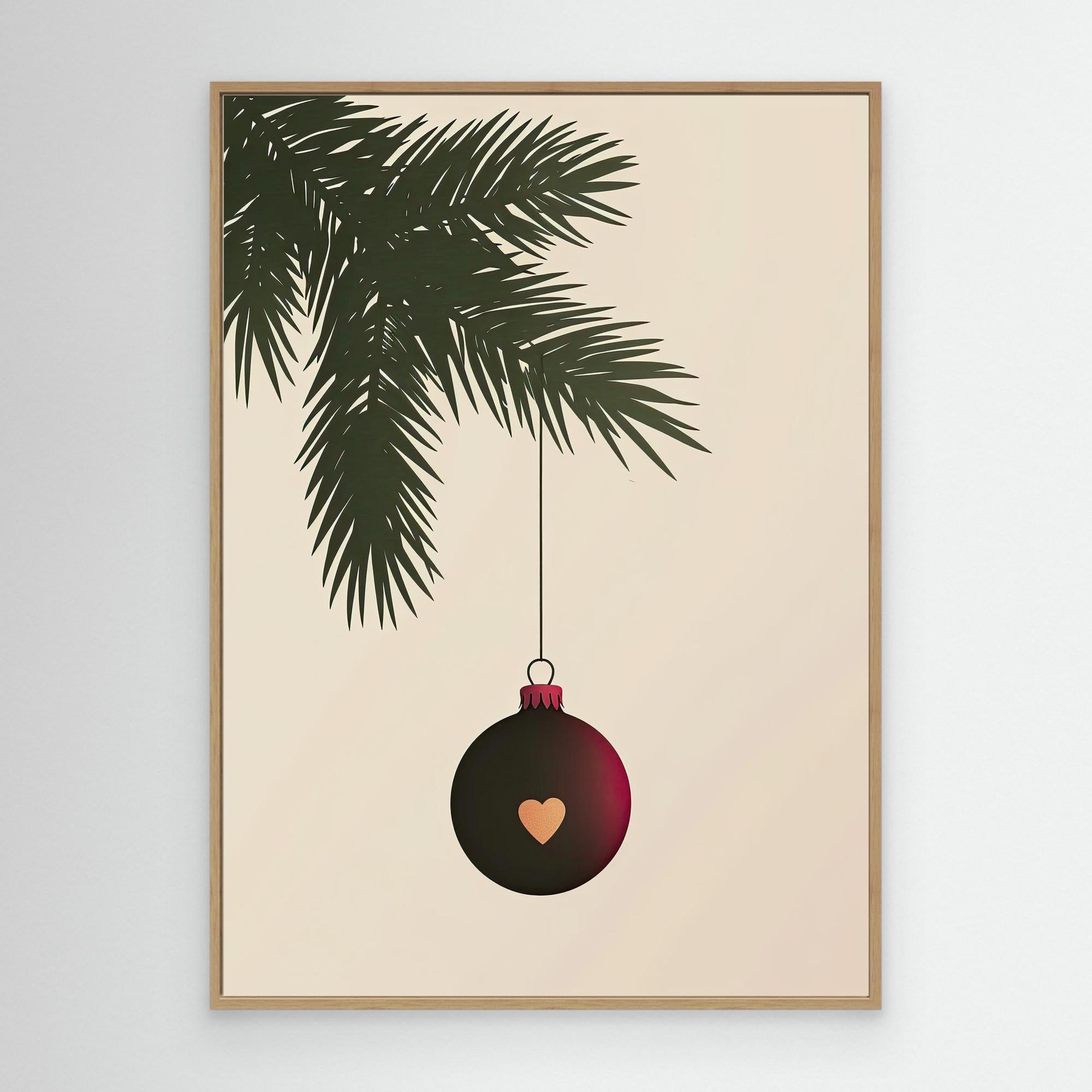 Zweig mit Weihnachtskugel