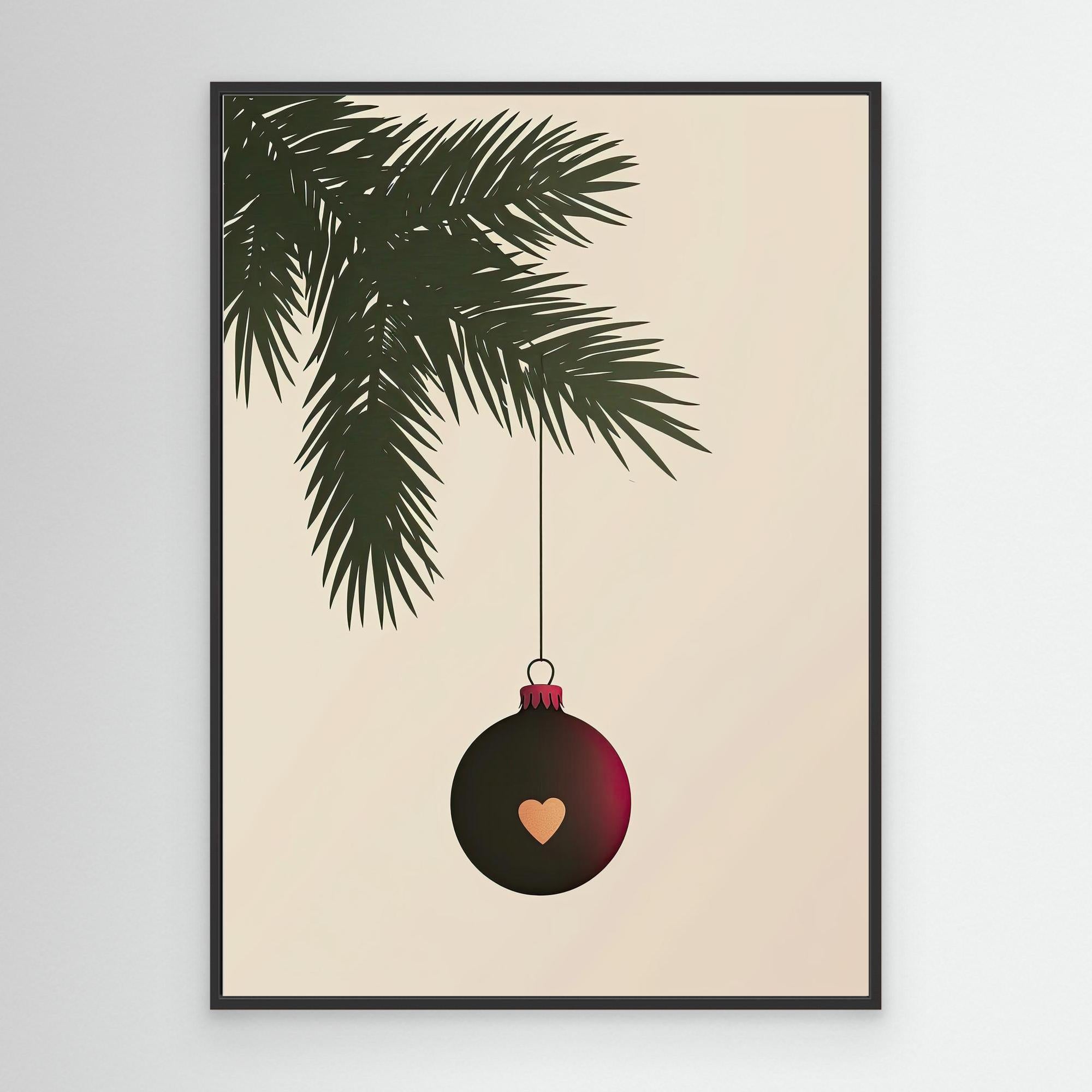 Zweig mit Weihnachtskugel